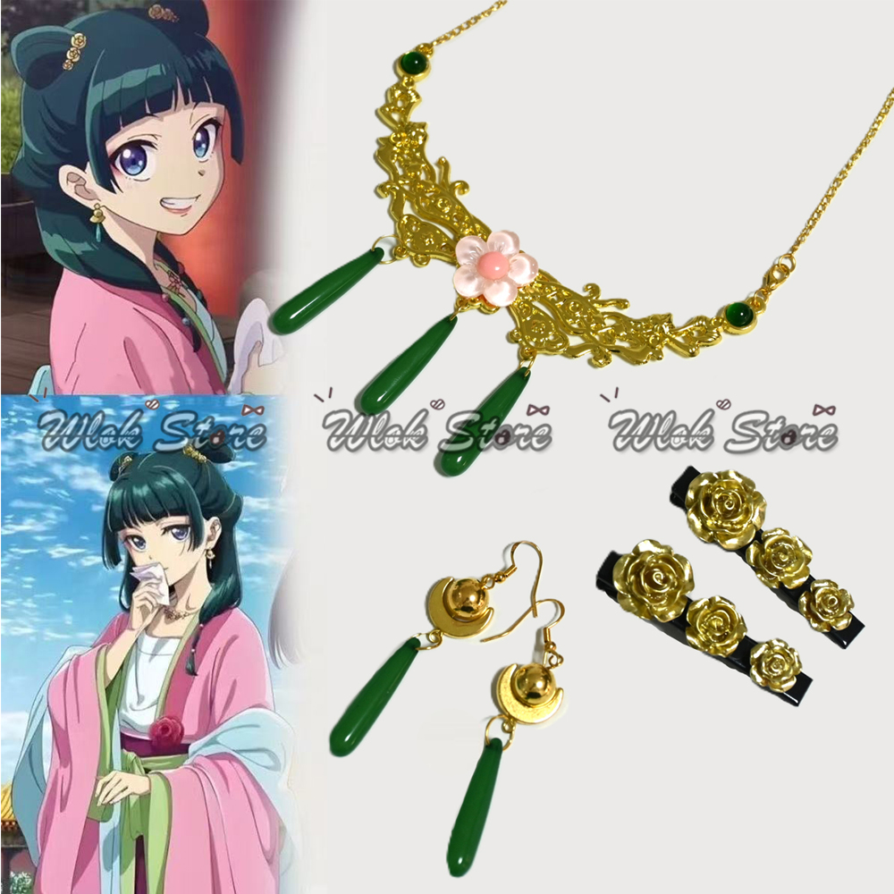 Anime Cosplay Couple - Collar, Pendientes y Pinzas para el