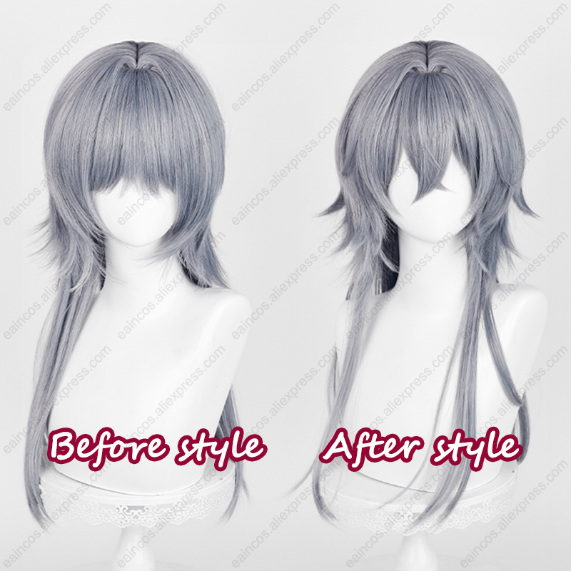 Peluca de Cosplay con logotipo - Anime Cosplay Blue Hair reseña y precio