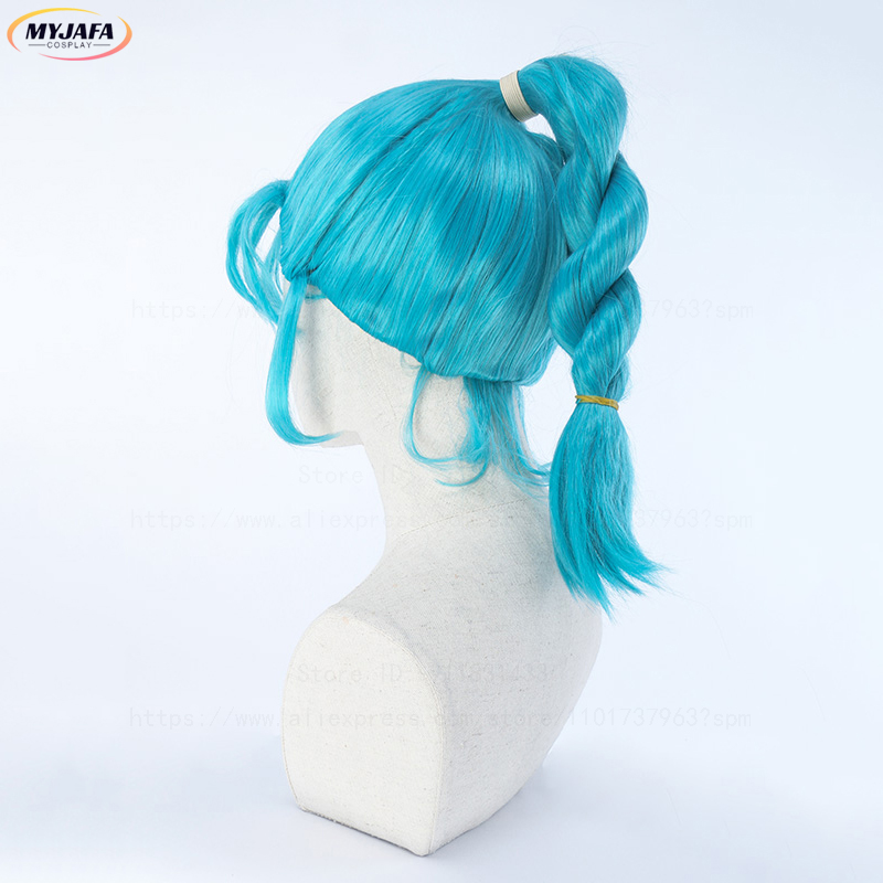 Peluca de Cosplay Bulma, peluc - Anime Cosplay Blue Hair reseña y precio